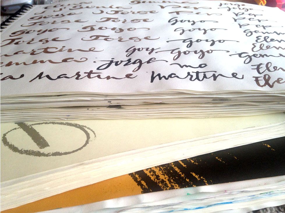 Papel básico para practicar caligrafía